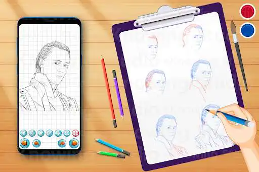 Play Draw Celebrities - Learn How to Draw Famous Faces as an online game Draw Celebrities - Learn How to Draw Famous Faces with UptoPlay