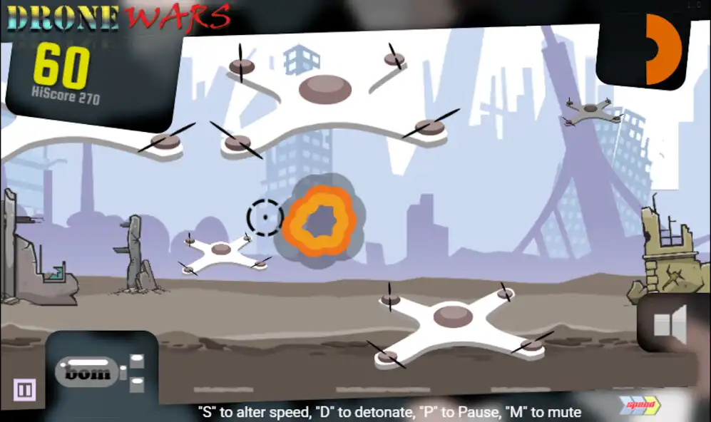 Play Drone Wars as an online game Drone Wars with UptoPlay