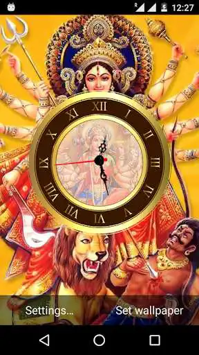 Play Durga Ji Clock Live Wallpaper as an online game Durga Ji Clock Live Wallpaper with UptoPlay