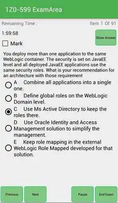 Play EA 1Z0-599 Oracle Exam