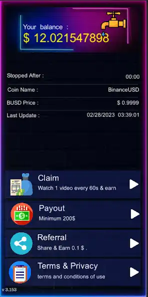 Play Earn Binance USD : Faucet as an online game Earn Binance USD : Faucet with UptoPlay