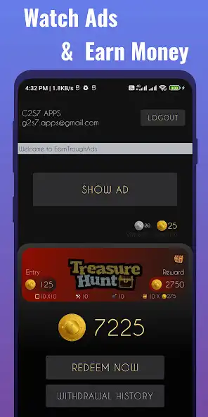 Play Earn Through Ads  and enjoy Earn Through Ads with UptoPlay