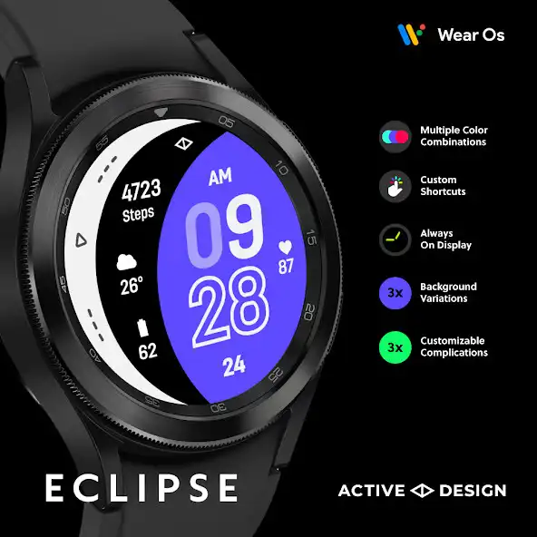 Play Eclipse: Digital Watch Face  and enjoy Eclipse: Digital Watch Face with UptoPlay