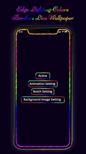 Play Edge Lighting - Rounded Colors Borders Lighting  and enjoy Edge Lighting - Rounded Colors Borders Lighting with UptoPlay
