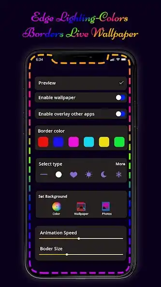 Play Edge Lighting - Rounded Colors Borders Lighting as an online game Edge Lighting - Rounded Colors Borders Lighting with UptoPlay