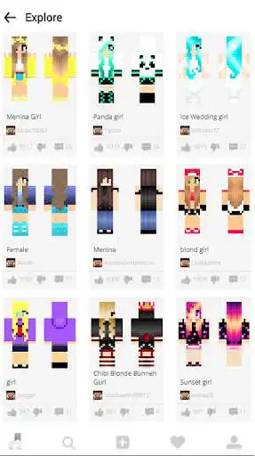 Play E-girl Skins For Minecraft  and enjoy E-girl Skins For Minecraft with UptoPlay