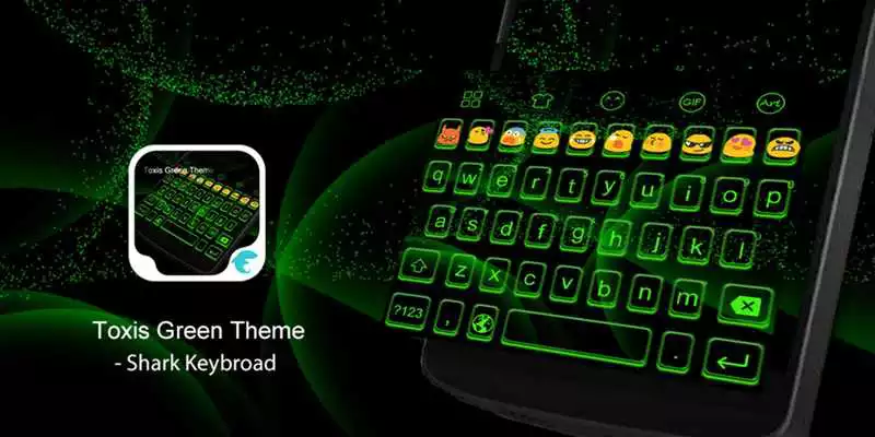 Play Emoji Keyboard-Toxis Green