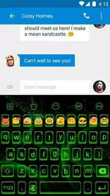 Play Emoji Keyboard-Toxis Green