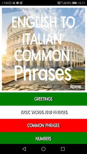 Play English to Italian Common Phrases  and enjoy English to Italian Common Phrases with UptoPlay