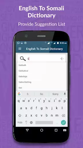 Play English To Somali Dictionary as an online game English To Somali Dictionary with UptoPlay