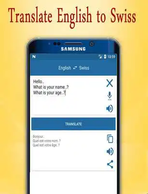 Play English to Swiss Translator