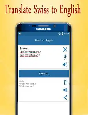 Play English to Swiss Translator