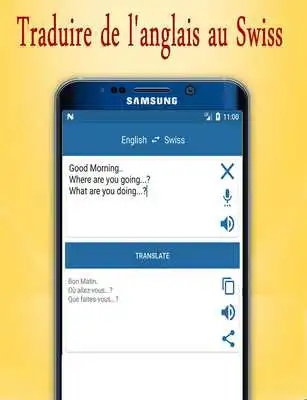 Play English to Swiss Translator