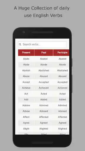 Play APK English Verb forms : English Verbs Dictionary 2019  and enjoy English Verb forms : English Verbs Dictionary 2019 using 