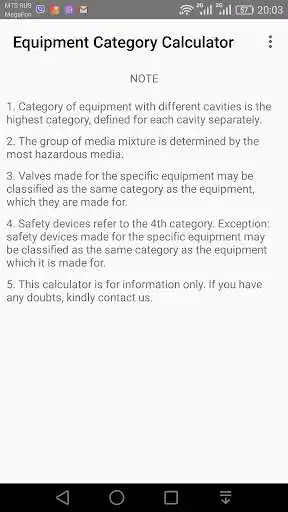 Play Equipment Category Calculator as an online game Equipment Category Calculator with UptoPlay