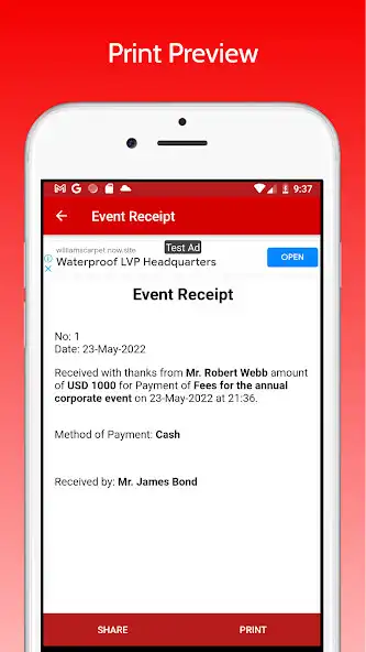 Play Event Receipt as an online game Event Receipt with UptoPlay