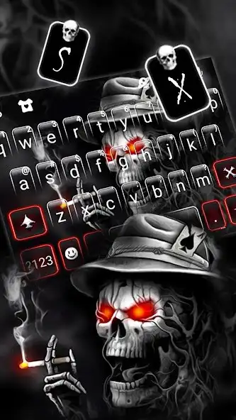 Play Evil Cool Skull Keyboard Theme as an online game Evil Cool Skull Keyboard Theme with UptoPlay