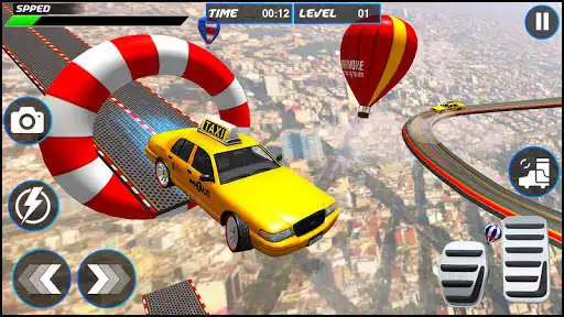 Play Extreme City Taxi Car Stunt : Ramp Car Stunts Game as an online game Extreme City Taxi Car Stunt : Ramp Car Stunts Game with UptoPlay