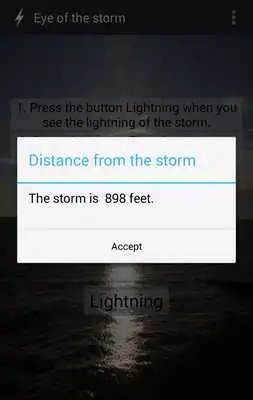 Play Eye of the Storm: distance of the lightnings