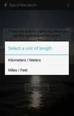 Play Eye of the Storm: distance of the lightnings