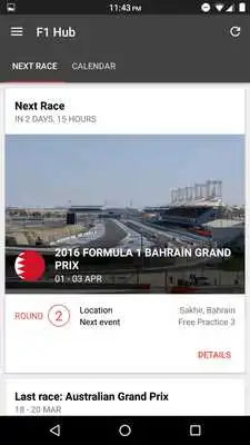 Play F1 Hub 16 - F1 Info  Calendar