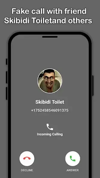 Play fake call with  Skibidi Toilet  and enjoy fake call with  Skibidi Toilet with UptoPlay