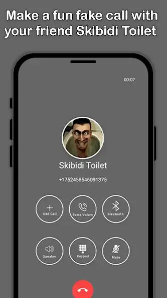 Play fake call with  Skibidi Toilet as an online game fake call with  Skibidi Toilet with UptoPlay