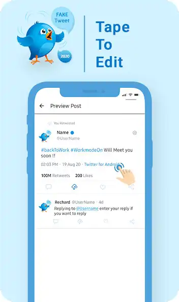 Play Fake Tweat generator - Photo Editor  Post Creator  and enjoy Fake Tweat generator - Photo Editor  Post Creator with UptoPlay