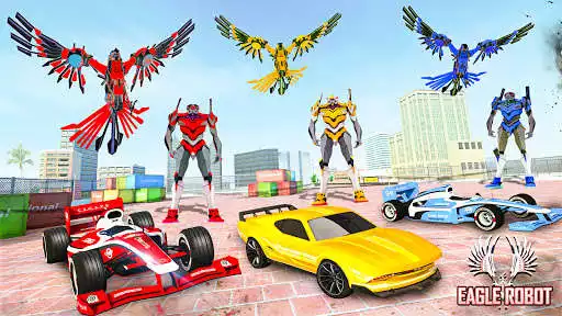 Play Falcon Robot Car Game - Multi Robot Game 2021 as an online game Falcon Robot Car Game - Multi Robot Game 2021 with UptoPlay