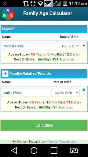 Play Family Age Calculator