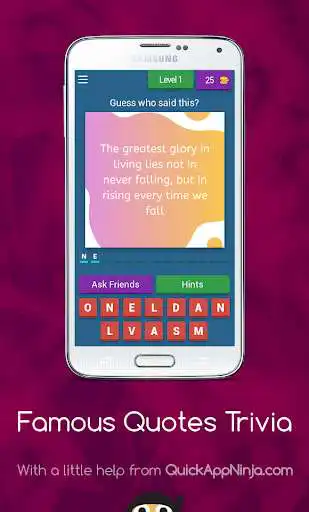 Play Famous Quotes Trivia  and enjoy Famous Quotes Trivia with UptoPlay