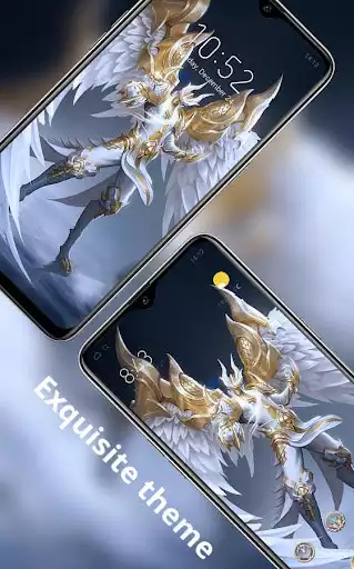 Play Fantasy beautiful angel with golden wings theme  and enjoy Fantasy beautiful angel with golden wings theme with UptoPlay