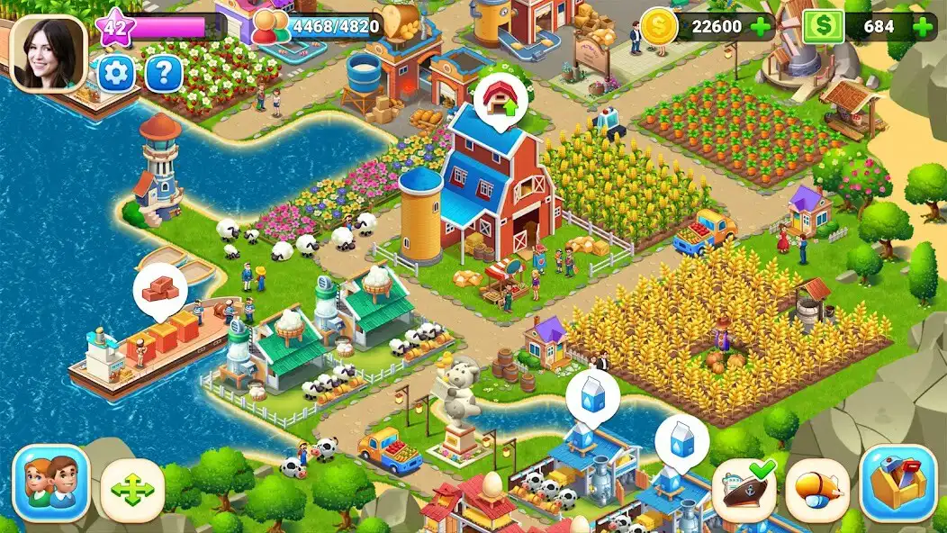 Play Farm City: Farming  Building as an online game Farm City: Farming  Building with UptoPlay