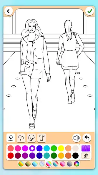 Play Fashion Coloring Pages as an online game Fashion Coloring Pages with UptoPlay