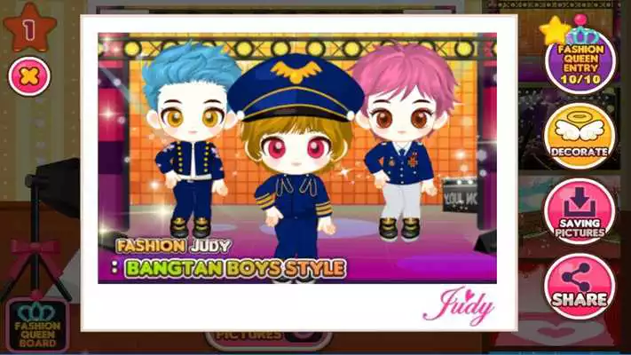 Play Fashion Judy: Bangtan Boys