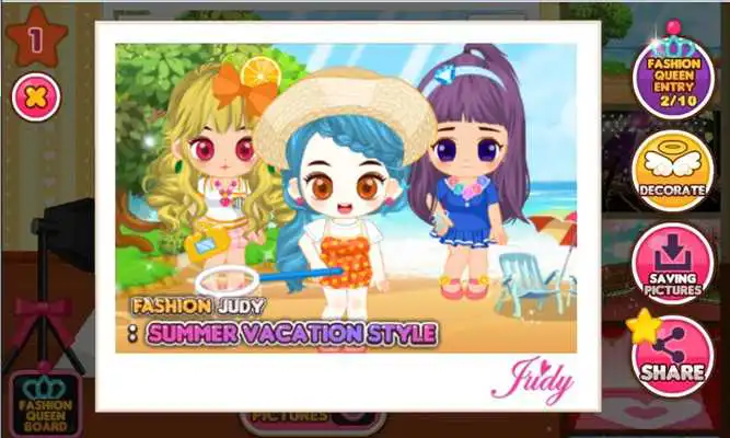 Play Fashion Judy: Summer vacation