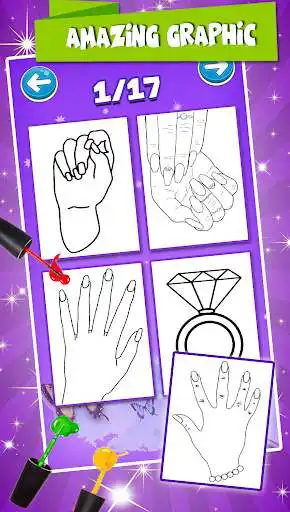 Play Fashion Nail Coloring Pages For Girls as an online game Fashion Nail Coloring Pages For Girls with UptoPlay