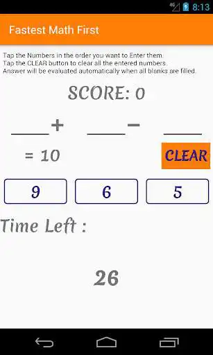 Play Fastest Math First