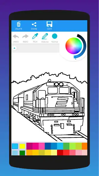 Play Fast Trains Coloring Book as an online game Fast Trains Coloring Book with UptoPlay