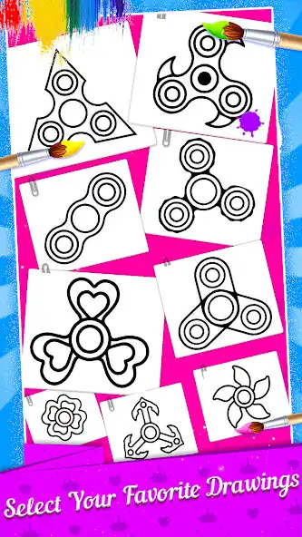 Play Fidget Spinner Coloring Book  Drawing Game as an online game Fidget Spinner Coloring Book  Drawing Game with UptoPlay