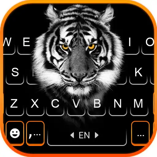 Play Fierce Tiger Black Keyboard Background APK