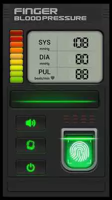 Play Fingerprint Blood Pressure simulated