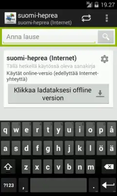 Play Finnish-Hebrew Dictionary