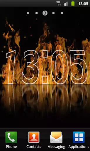 Play Fire Clock Live Wallpaper as an online game Fire Clock Live Wallpaper with UptoPlay