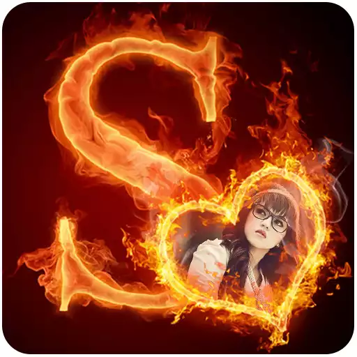 Free play online Fire Text Photo Frame  APK