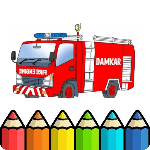 Play fire truck coloring book APK