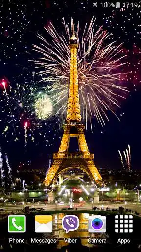 Play Fireworks in Paris Video LWP