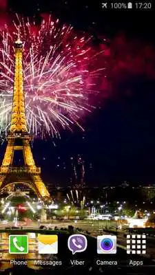 Play Fireworks in Paris Video LWP