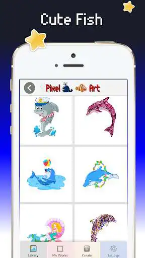 Play Fish color by number pixel art as an online game Fish color by number pixel art with UptoPlay