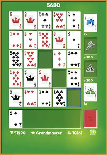 Play Five by 5 Solitaire as an online game Five by 5 Solitaire with UptoPlay